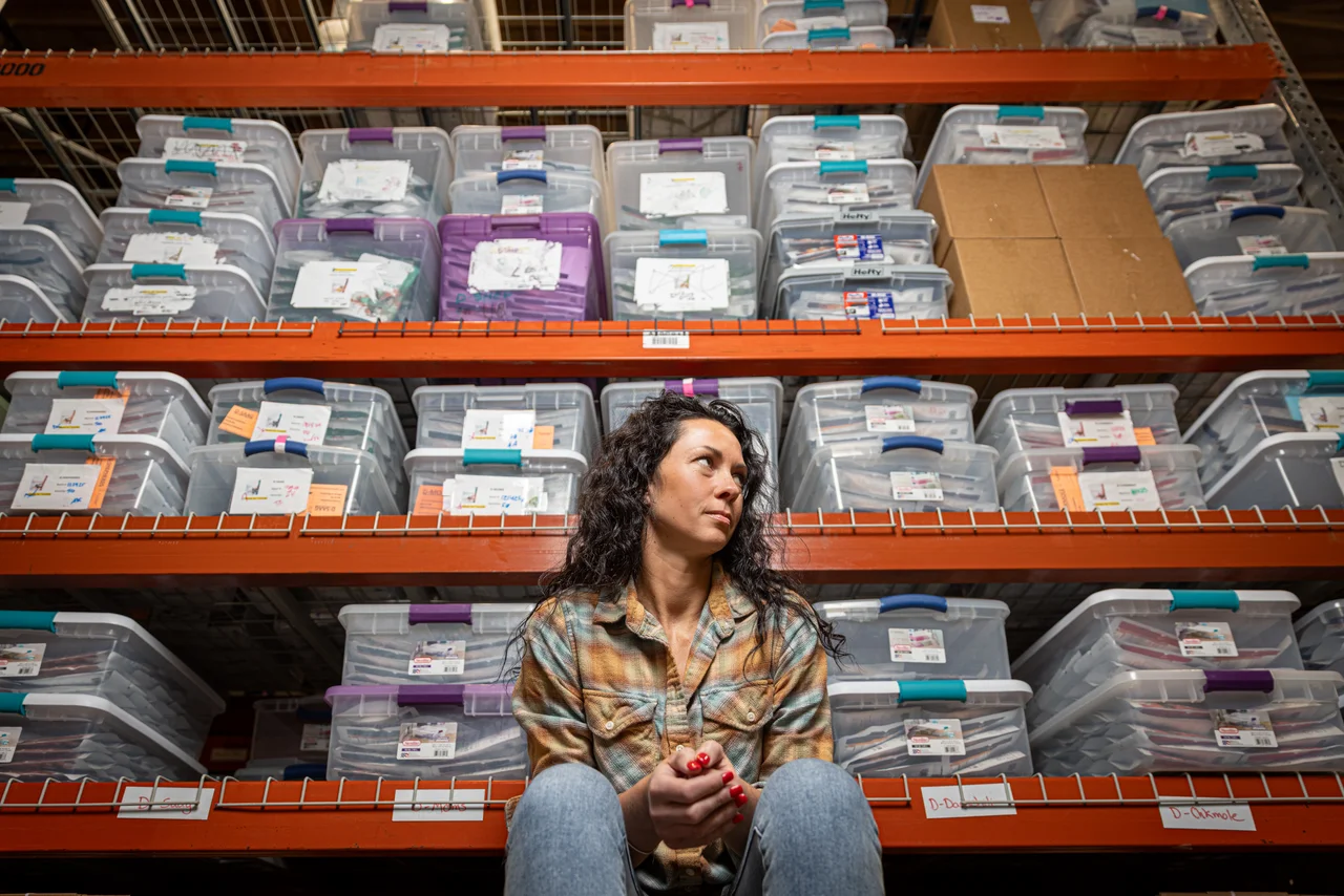 Girl in Warehouse